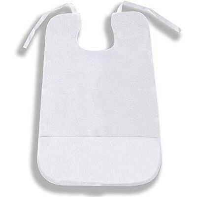 Queralto Slabbetjes voor volwassenen, waterdicht, badstof, herbruikbaar Queralto Slabbetjes voor volwassenen, waterdicht, badstof, herbruikbaar