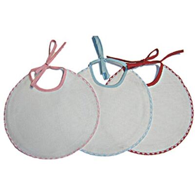 Bubabù BAV048 6 Dixi Borduurslabbetjes van Eramin, met linten, 21 x 21 cm, gemaakt in Italië Bubabù BAV048 6 Dixi Borduurslabbetjes van Eramin, met linten, 21 x 21 cm, gemaakt in Italië
