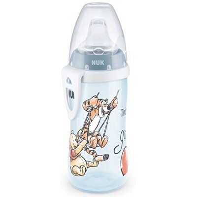NUK Winnie The Pooh Siliconen Actieve Bekers - 300ml Lekvrije Babyfles NUK Winnie The Pooh Siliconen Actieve Bekers - 300ml Lekvrije Babyfles