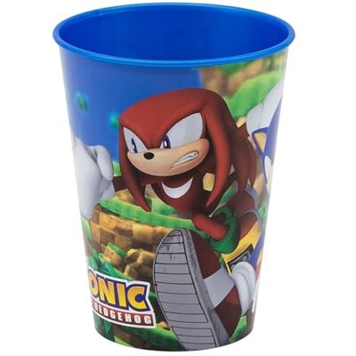 Stor Plastic beker van 260 ml voor kinderen met Sega Sonic-afbeeldingen, BPA-vrij, herbruikbaar en wasbaar, niet geschikt voor de magnetron Stor Plastic beker van 260 ml voor kinderen met Sega Sonic-afbeeldingen, BPA-vrij, herbruikbaar en wasbaar, niet geschikt voor de magnetron