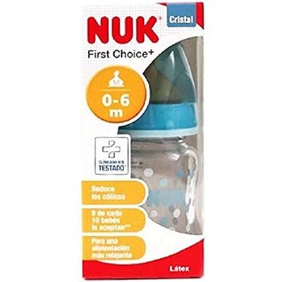 NUK First Bib Crist flesjes 120 ml T/C 0-6 m breedte NUK First Bib Crist flesjes 120 ml T/C 0-6 m breedte