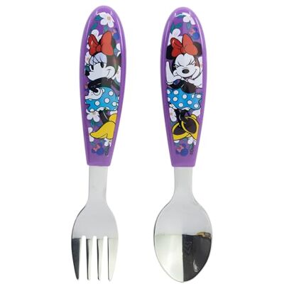 Stor 2-delig Kinderbestek Set Minnie Mouse Roestvrij Staal Vork en Lepel met Gedecoreerd Handvat BPA-vrij voor Kinderen Stor 2-delig Kinderbestek Set Minnie Mouse Roestvrij Staal Vork en Lepel met Gedecoreerd Handvat BPA-vrij voor Kinderen