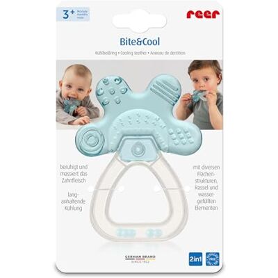 Reer Bite&Cool Koelbijtring voor baby's, met langdurig koeleffect, voor baby's vanaf 3 maanden, verkoelende tandhulp, motorisch speelgoed ter bevordering van het spel- en tastgevoel Reer Bite&Cool Koelbijtring voor baby's, met langdurig koeleffect, voor baby's vanaf 3 maanden, verkoelende tandhulp, motorisch speelgoed ter bevordering van het spel- en tastgevoel