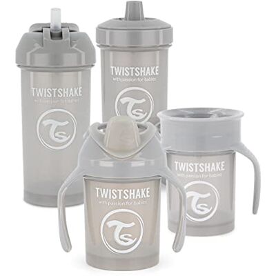 Twistshake Baby Sippy Cup-set Trainen 4 Stuks 1x 360 Beker 1x Minibeker 1x Rietjesbeker 1x Kinderbeker Lekvrije Waterflessen voor Baby's BPA-vrije Antilekbeker 4+ Maanden Lichtgrijs Twistshake Baby Sippy Cup-set Trainen 4 Stuks 1x 360 Beker 1x Minibeker 1x Rietjesbeker 1x Kinderbeker Lekvrije Waterflessen voor Baby's BPA-vrije Antilekbeker 4+ Maanden Lichtgrijs