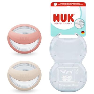 NUK Perfect Match-fopspeen 0-6 maanden Borstvoedingsvriendelijke, orthodontische fopspenen 95% babyacceptatie** Rood en beige 2 stuks NUK Perfect Match-fopspeen 0-6 maanden Borstvoedingsvriendelijke, orthodontische fopspenen 95% babyacceptatie** Rood en beige 2 stuks