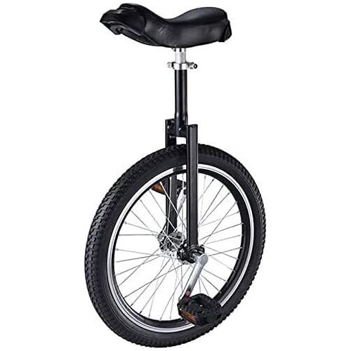 ELzEy Fiets Eenwieler Met 16/18/20 Inch Wielen, Verstelbare Eenwieler Stoelen, Bergband Balans, Fiets (Color : Schwarz, Size : 20 inch)