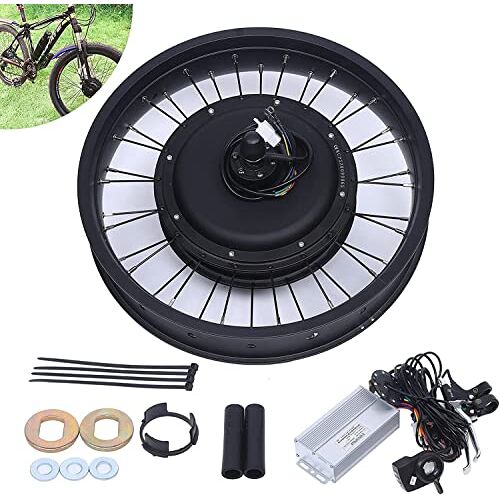 Lightakai Ombouwset voor elektrische fiets, 20 inch, e-bike conversieset, 48 V, 1000 W, elektrische fiets, achterwiel, ombouwset, motor, e-bike conversiekit (achterwiel)