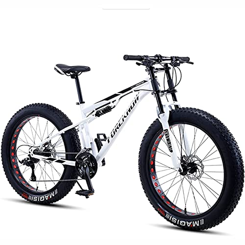 PhuNkz Mountainbike, mountainbike, heren, all-terrain Fat Tire Mountainbike, 21/27/27/30 versnellingen, 26 inch wielen, 11 cm/D/30 Speed