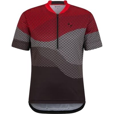 Ziener NEMIC Fietsshirt voor heren, mountainbike, racefiets, ademend, sneldrogend, elastisch, korte mouwen, rood, 48 Ziener NEMIC Fietsshirt voor heren, mountainbike, racefiets, ademend, sneldrogend, elastisch, korte mouwen, rood, 48