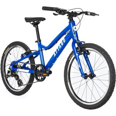 ATTABO Ease Kinderfiets, 50,8 cm, licht en duurzaam, met lage stand, ergonomisch BMX-stuur, derailleur en aantrekkelijke veiligheidsaccessoires, kleur blauw ATTABO Ease Kinderfiets, 50,8 cm, licht en duurzaam, met lage stand, ergonomisch BMX-stuur, derailleur en aantrekkelijke veiligheidsaccessoires, kleur blauw