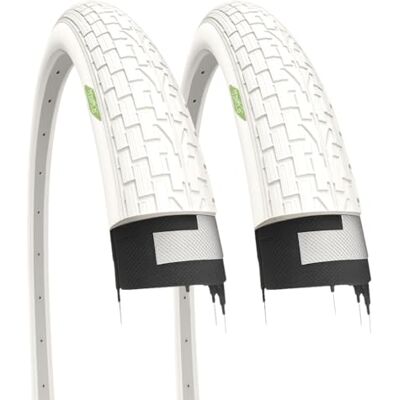 ECOVELO 2 x band wit 20 x 1,95 (50-406) Slick straatbanden voor BMX, stadsfiets, kinderen, 20 inch fiets ECOVELO 2 x band wit 20 x 1,95 (50-406) Slick straatbanden voor BMX, stadsfiets, kinderen, 20 inch fiets