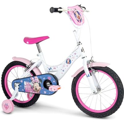 Huffy Disney Minnie Mouse Kinderfiets 16 inch met zijwieltjes, terugtraprem, stalen frame Huffy Disney Minnie Mouse Kinderfiets 16 inch met zijwieltjes, terugtraprem, stalen frame