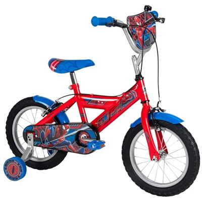 Huffy Marvel Spider-Man Kinderfiets 14 inch met zijwieltjes, terugtraprem, stalen frame Huffy Marvel Spider-Man Kinderfiets 14 inch met zijwieltjes, terugtraprem, stalen frame