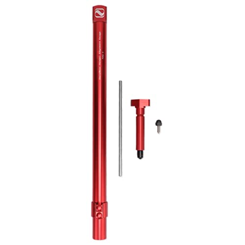 Elprico Bike Derailleur Alignment Tool, Aluminium Lengte 400mm Hoge Precisie Fiets Ketting Tool Truing Stand, Draagbare Eenvoudige Bediening Derailleur Hanger Uitlijning Tool voor en Fiets Repa (Rood)