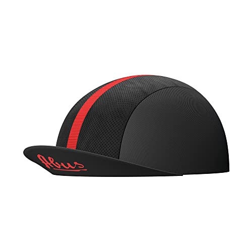 ABUS Race Cap stijlvolle cyclingpet met zweetband bescherming tegen zon, insecten en zweet past onder de racefietshelm voor mannen en vrouwen Zwart, maat M/L