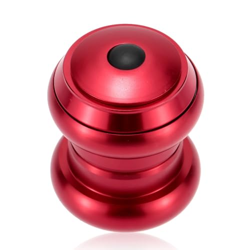 KURTIK Fiets headset, fiets headset fiets headset 34 mm mountainbike racefiets headsets draadloze externe headsets verzegelde cartridge lagers 1 1/8 inch fietsonderdelen (kleur: rood)