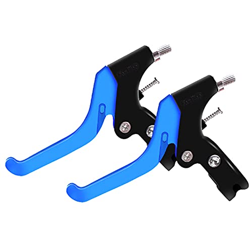 ZoRHac Fietsremhendels, remhendel 1 paar lichtgewicht kinderfiets remhendel 2-vinger mountainbike fietsen remhendels fiets 4 kleuren (Color : Blue)