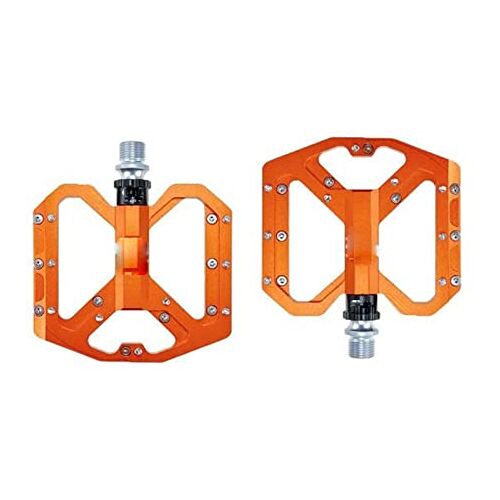 ALLENGLANT fietspedalen, mountainbike-pedalen Mountainbike-pedalen, mountainbike-skidpedaal Platformfiets Platte legeringspedalen 9/16" 3 lagers for race-MTB Fixie-fietsen (Color : Oranje)