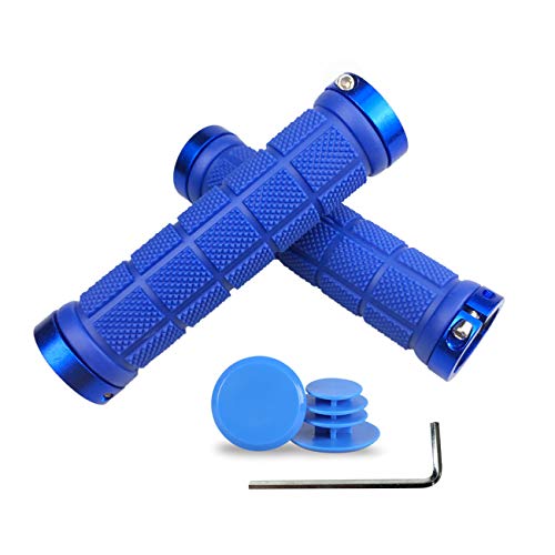 PLATT Fietsstuur Grips Rubber Comfortabele Fietsgreep Grip voor MTB/BMX met Plastic Eindkappen