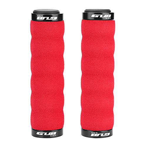 VGEBY Fietshandvatten Fietsstuur grips Anti-slip Spons Stuur Vergrendeling Grips voor Mountainbike Racefiets Bar (rood) Fietsen Fietsen En Onderdelen