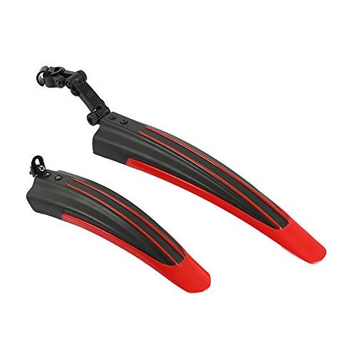 ELTOX Fiets spatborden, fiets spatborden fiets spatbord voor achter 2x mountainbike spatspatbord guard achter voor spatbord voor 20-26 inch (kleur: rood)