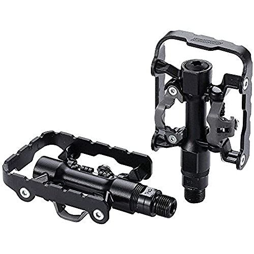 BBB Fietspedalen combinatiedalen SPD klikpedalen set voor MTB E-MTB en E-bike pedalen DualChoice BPD-23, zwart, universeel