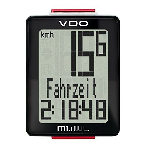 VDO M1.1 Draadloze fietscomputer snelheidsmeter, zwart, uni