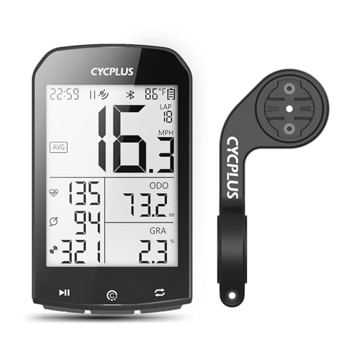 CYCPLUS GPS fietscomputer en beugel, waterdichte fiets snelheidsmeter en kilometerteller, ANT + draadloze fietscomputer Z2 stuurbeugel