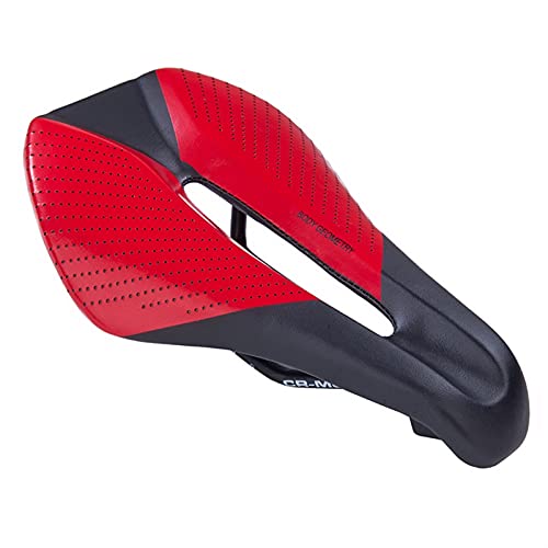 ELTOX Fietszadel, fietszadel, mountainbike zadel fietszadel heren triatlon zadel breed MTB fietszadel hol comfortabel zadel zadel (maat : rood)