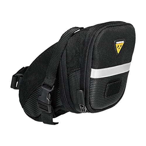 TOPEAK Zadeltas met bevestigingsriemen Aero Wedge Pack, zwart, 23 x 13 x 14 cm, 1,97 liter