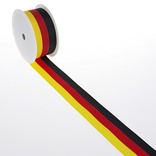 Deko AS GmbH Nationale band"Duitsland" zwart, rood, geel 15 mm x 25 m 2436 15 BRD