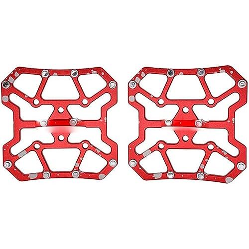 ALLENGLANT fietspedalen, mountainbike-pedalen Mountainbike-pedalen, 1 paar aluminium fietsklikpedaalplatformadapters for fietspedalen MTB racefietsaccessoires (Color : Red)