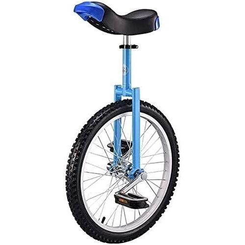 ELzEy Fiets eenwieler, volwassen eenwieler, blauwe gebalanceerde fiets, verstelbare stoelen for transport en antislippedalen (Color : Blu, Size : 18 Inch)