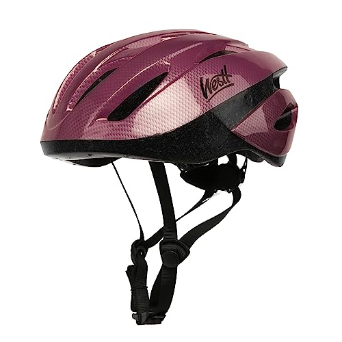 Westt Road fietshelm, fietshelm voor dames en kinderen, fietshelm met licht, ademende fietshelm, mountainbike helm, MTB-helm, e-bike helm, racefietshelm, roze