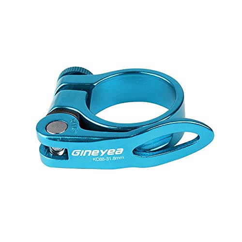 Mimoke Zadel- of zadelklem, met snelspanhendel voor mountainbike (MTB) of weg 31,8 mm (blauw)