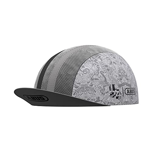 ABUS Race Cap stijlvolle cyclingpet met zweetband bescherming tegen zon, insecten en zweet past onder de racefietshelm voor mannen en vrouwen wit, maat S