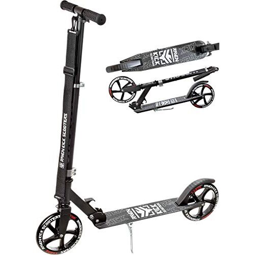 Raven Scooter, Scooter, Scooter, Scooter voor kinderen, City Scooter Straight 200mm (zwart/zilver)