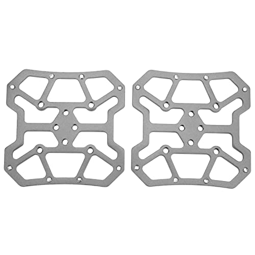 Dioche 1 Paar Brede Platformpedalen voor Mountainbikes, Aluminium Klikpedaaladapters voor Fietsen, Zelfremmende Schijfpedalen voor SPD- en KEO-racefietssystemen,