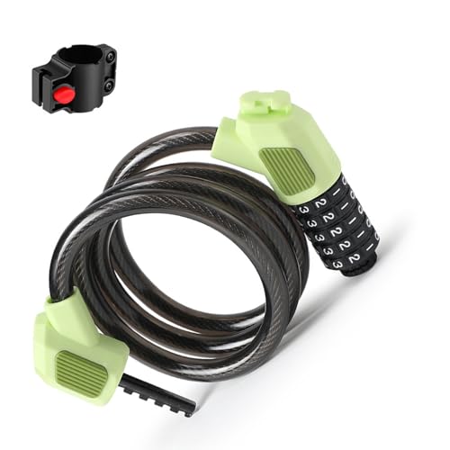 BAIRU Fiets Code Lock Kleine Beveiliging Bike Lock voor Mountainfietsen Bike Lock Kabel 5Digits Resettable Combinatie Kabel Lock Kleine Beveiliging Bike Lock Fiets Code Kabel Lock