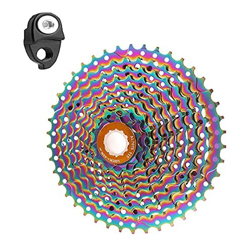 NCBH Fietscassette, Fietscassette, 10 Speed Cassette 11-42 T MTB Cassette 10 Speed voor Mountainbike MTB Fiets,Gold,A