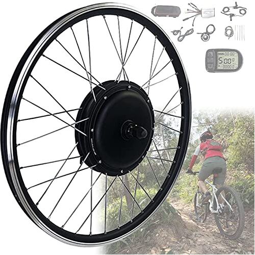 GLWDMA Elektrische fietsen conversiekit 36/48V elektrische fiets motor kit, voorwiel e-bike conversie kit voor 20 inch 24 inch 26 inch 27.5 inch 28 inch 29 inch 700C E-bike fietsen hub conversie dubbele