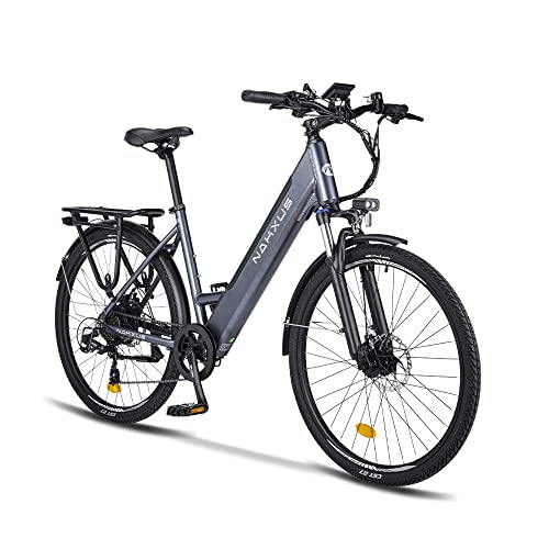 nakxus 26M208 Elektrische fiets, 26 inch, trekkingfiets met 36 V 13 Ah lithium-accu voor lang bereik tot 100 km, 250 W motor, EU-conforme vouwfiets met app