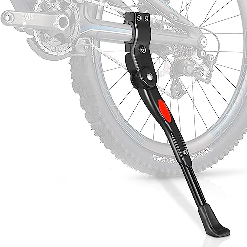 Quixotical Fietsstandaard zwart, premium fietsstandaard, in hoogte verstelbare fietsstandaard, aluminium achterzijfietsstandaard, voor fiets, racefiets, mountainbike