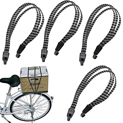 Dilightnews 4 Stuks 3-in-1 Sterke Elastische Bagageband, Fietsbagagetouw, voor Fietsbagage Buitenshuis Gebruik Fietsbinding