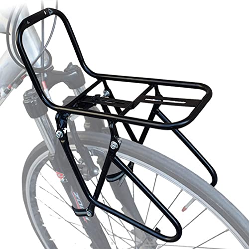 Fellflying Fietsbagagedrager, fietsbagagedrager voor, fietsbagagedrager, touren-bagagedrager, mountainbike-bagagedrager met 2 installatiemethoden, kan bagagetas/fietsmand/tent/slaapzak dragen