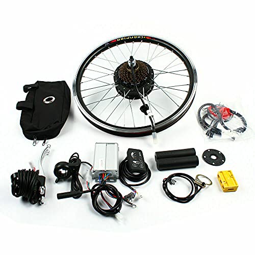 Bathrena Ombouwset voor elektrische fiets, 20 inch, e-bike, conversiekit, 36 V/48 V, voorwiel/achterwiel, ombouwset motor e-bike conversie kit (36 V, 250 W, achterwiel)