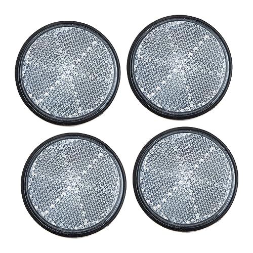 Vaguelly 4 Stuks Fiets Reflector Achterste Reflector Rv Achterlichten Aanhangerreflectoren Veiligheidsreflectoren Ronde Fietsreflectoren Fietsen Benodigdheden Plastic Reizen Reflecterend