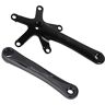 Dioche Bike Crankset, 1 Paire Cycling Crankset 170MM Square Pin Crankset Cranks voor Mountain Bike Crank (Zwart)