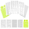 Weidebach ® Sterk reflecterende reflectorstickers, 60 m breed, 100 stuks, met verschillende vormen/kleuren, zelfklevend, fietssticker, universeel