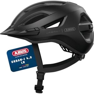 ABUS Urban-I 4.0 LR stadshelm fietshelm met varkensstaartopening, klep, magnetische sluiting montageklaar achterlicht voor tieners, dames en heren maat L, zwart ABUS Urban-I 4.0 LR stadshelm fietshelm met varkensstaartopening, klep, magnetische sluiting montageklaar achterlicht voor tieners, dames en heren maat L, zwart